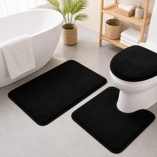 Bathroom rug set 3pcs non - 3pcs,